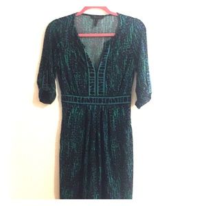 Fun green,purple, and black patterned dress